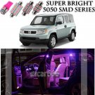 For Honda Element 2009-2011 Pink LED Interior Light kit + License Light 8 Pieces