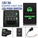 32.5mmx22mm Push Switch Green Bumper Light Bar For Toyota Tundra 4Runner 2010-up