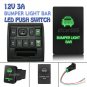 32.5mmx22mm Push Switch Green Bumper Light Bar For Toyota Tundra 4Runner 2010-up