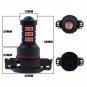 2 Red 30-3030SMD 5202 LED Driving Fog Light Daytime Running Lamp Projector Bulbs