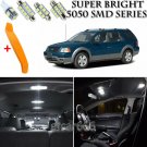 9 x Xenon White LED Interior & Plate Lights Package For 2005-2007 Ford Freestyle