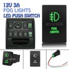 12V 3A 32mmx22mm Push Switch Green Fog Lights For Toyota Tundra 4Runner 2010-up