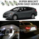 For Honda Insight 2010-2014 Xenon White LED Interior + License Light kit 8 Piece