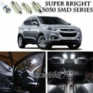 10x Xenon White LED Interior Light Bulb Package Kit For Hyundai Tucson 2010-2013