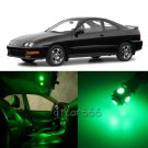 8 x Super Green LED Interior Light Package Kit For Acura Integra 1996 - 2001