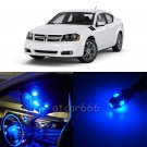 9 x Super Blue LED Interior Light Package Kit For Dodge Avenger 2008 - 2014