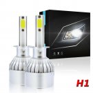 Pair HID White COB 1300W 195000LM H1 LED Hi/Lo Beam LED Headlight CONVERSION KIT