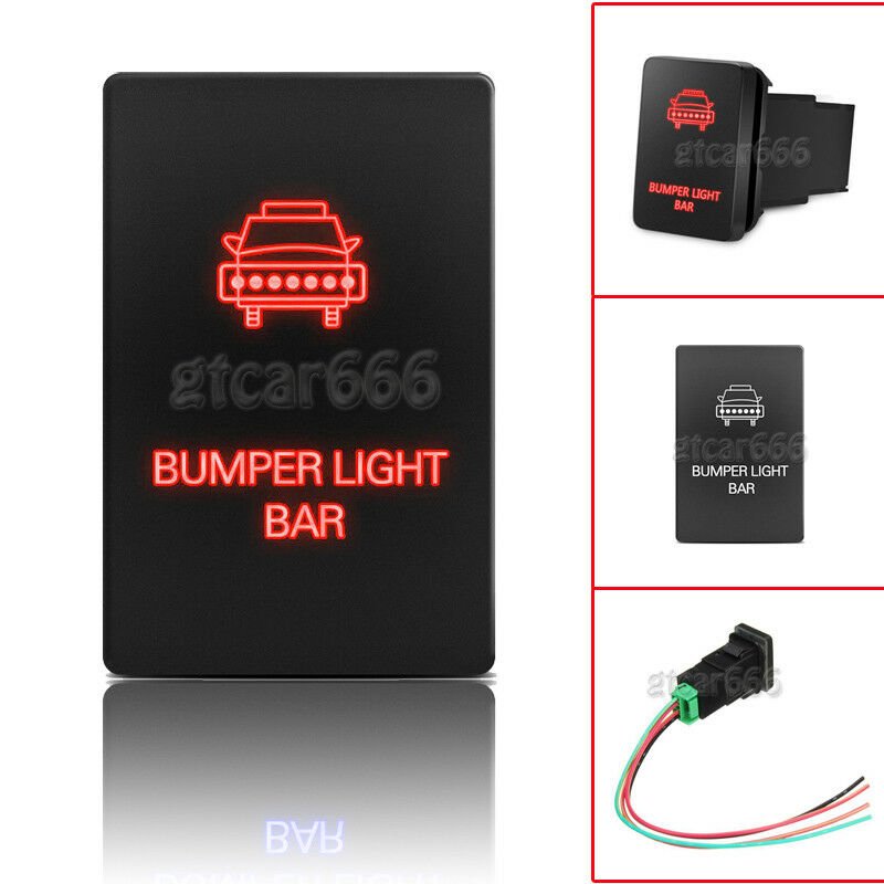 12V Red LED Push Switch For Toyota 4Runner Tacoma 100 series Bumper Light Bar