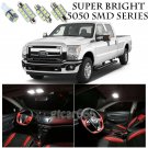 5050 SMD White LED Interior Lights Package Kit For 11-15 Ford Super Duty 9pcs