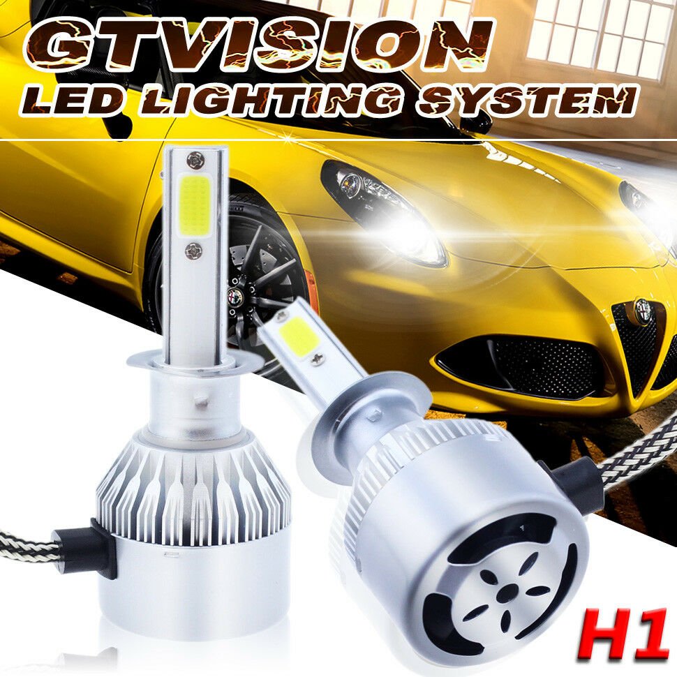H1 LED Headlight Bulbs Kit For Infiniti Acura High Low Beam Fog Light Lamp 6000K