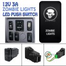 12V ZOMBIE LIGHT White LED Light Push Switch For Toyota 4Runner Tocoma 40mm*20mm