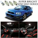 5050 SMD White LED Interior Lights Package Kit For 04-14 Subaru Impreza WRX 8pcs