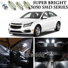 8pcs Xenon White LED Interior Lights Bulb Package Kit For Chevy Cruze 2011-2015