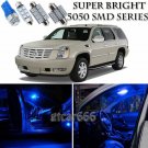 10pcs Blue LED Interior Lights Bulb Package Kit For 2007-2014 Cadillac Escalade