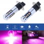 2PCS 15SMD H3 LED Fog Driving Light Bulbs Pink Purple Daytime Running Light DRL