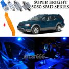 9 x Ultra Blue Interior LED Lights Kit + TOOL For 2005 - 2007 Ford Freestyle