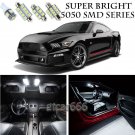 5050 SMD White LED Interior Lights Package Kit For 2015-2017 Ford Mustang 8pcs