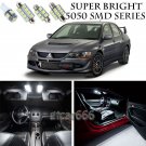 5050 SMD White LED Interior Lights Package Kit For 03-07 Mitsubishi Lancer 9pcs