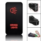 12V 3A DRIVING LIGHTS RED LED Push Switch For Toyota Tacoma Hilux Camry 4Runner