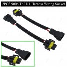 2x 9006 to H11/H8 Headlight Fog Light Conversion Connector Wiring Harness Socket