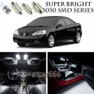 5050 SMD White LED Interior Lights Package Kit For 2005-2010 Pontiac G6 7pcs