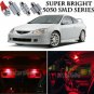 9pcs 5050 SMD Red LED Interior Lights Bulb Package Kit For Acura RSX 2002-2006