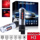 2X 15SMD H3 Ultra Red High Power 3030 LED DRL Driving Fog Light Projector Bulbs