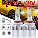 Pair 9012 LED Headlight Hidh Low Beam For Toyota RAV4 2016-2017 Yaris 2015-2017