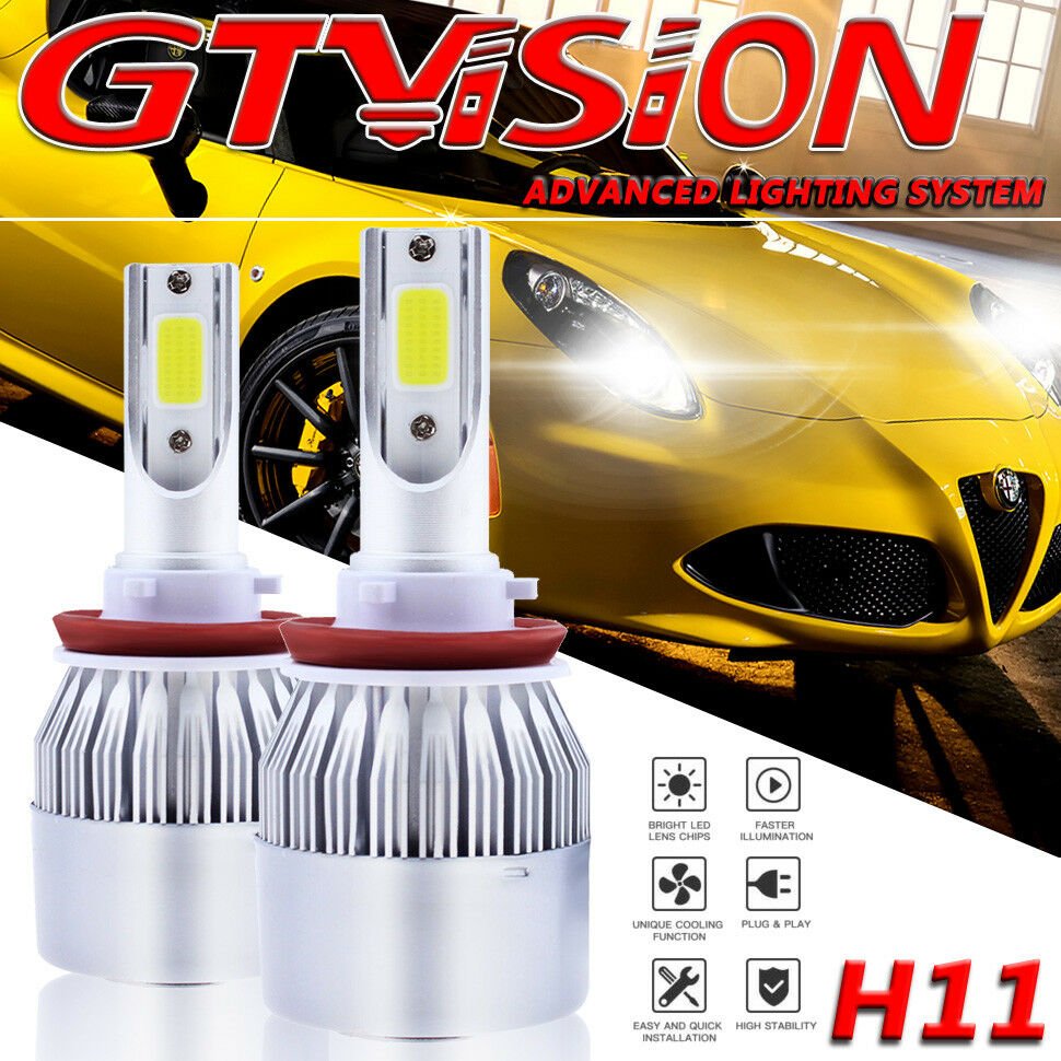 H11 LED Headlight Bulb Kit For Honda Accord CR-V Civic Odyssey Pilot 6000K White