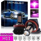 2X 30SMD H8 H11 H9 Fog Light Pink Purple 3030 LED Bulb Daytime Running Light DRL