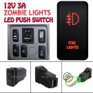 12V 3A FOG LIGHTS Red LED Light Push Switch For Toyota 4Runner Tocoma 40mm*20mm