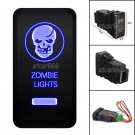 ZOMBIE LIGHTS Blue LED Push Switch For Toyota Landcruiser Hilux Prado FJ CRUISE