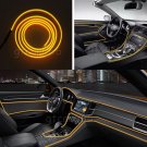 3M 12V Yellow EL Wire Cold light Tape Car Interior Decor Fluorescent Neon Strip