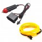 3M 12V Yellow EL Wire Cold light Tape Car Interior Decor Fluorescent Neon Strip