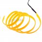 3M 12V Yellow EL Wire Cold light Tape Car Interior Decor Fluorescent Neon Strip