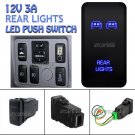 12V Rear Lights Blue LED Push Switch For Toyota Fortuner Hilux Tacoma 2005-2011