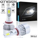 Pair 9012 HIR2 LED Headlight Bulb Replace HID High Low Beam 1300W 195000LM 6000K