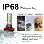 2x COB LED Headlight Kit H11 6000K 110W Low Beam Bulb for Honda Civic 2016-2017