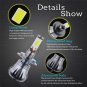 2Pcs H7 LED COB Dual Mode Fog Light Color Blue 10000k DRL Kit 2400LM Car Lamp
