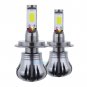 2Pcs H7 LED COB Dual Mode Fog Light Color Blue 10000k DRL Kit 2400LM Car Lamp