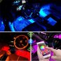 RGB LED Car Atmosphere Neon Strip Light Wireless APP Control Interior Foot Seat