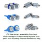 14Pcs Blue LED Interior Replacement Lights Package for 2007-2015 Nissan Altima