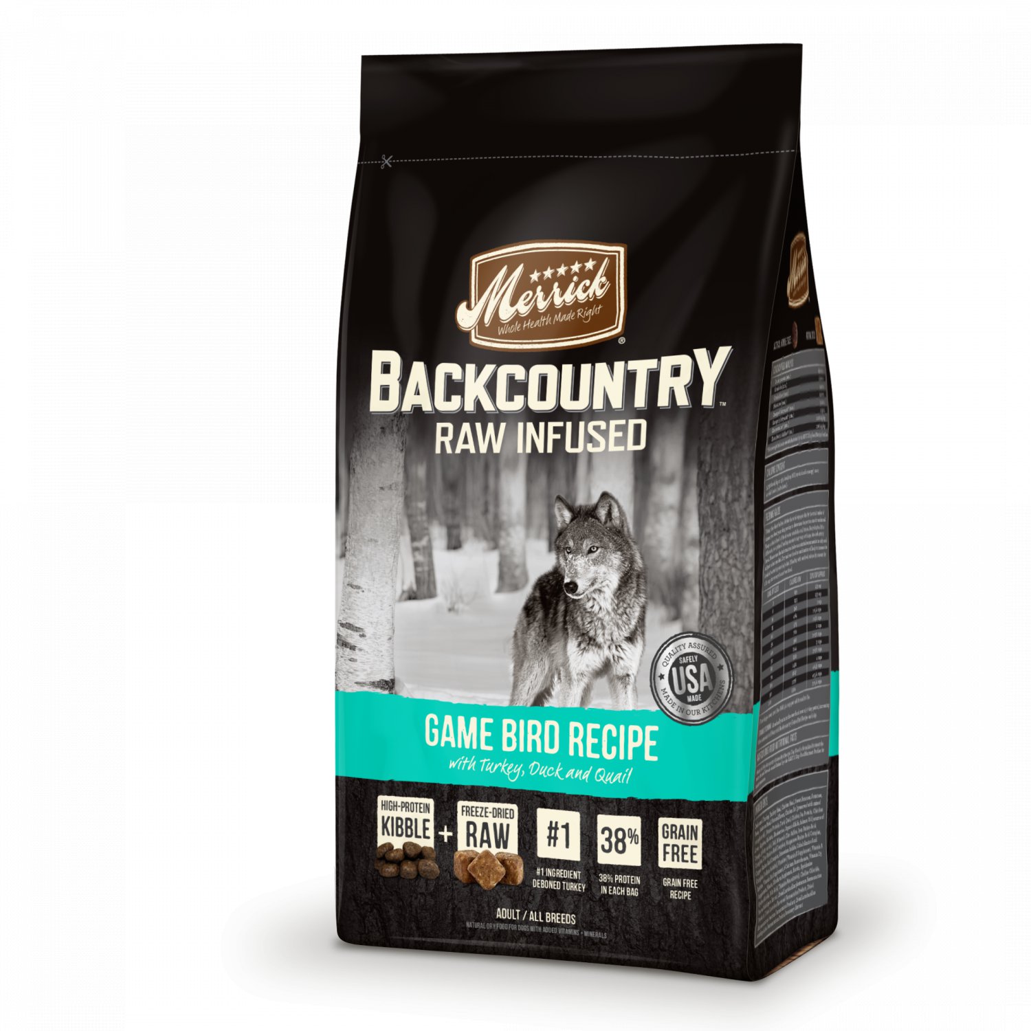 Merrick Backcountry GrainFree Raw Infused Game Bird Recipe Dry