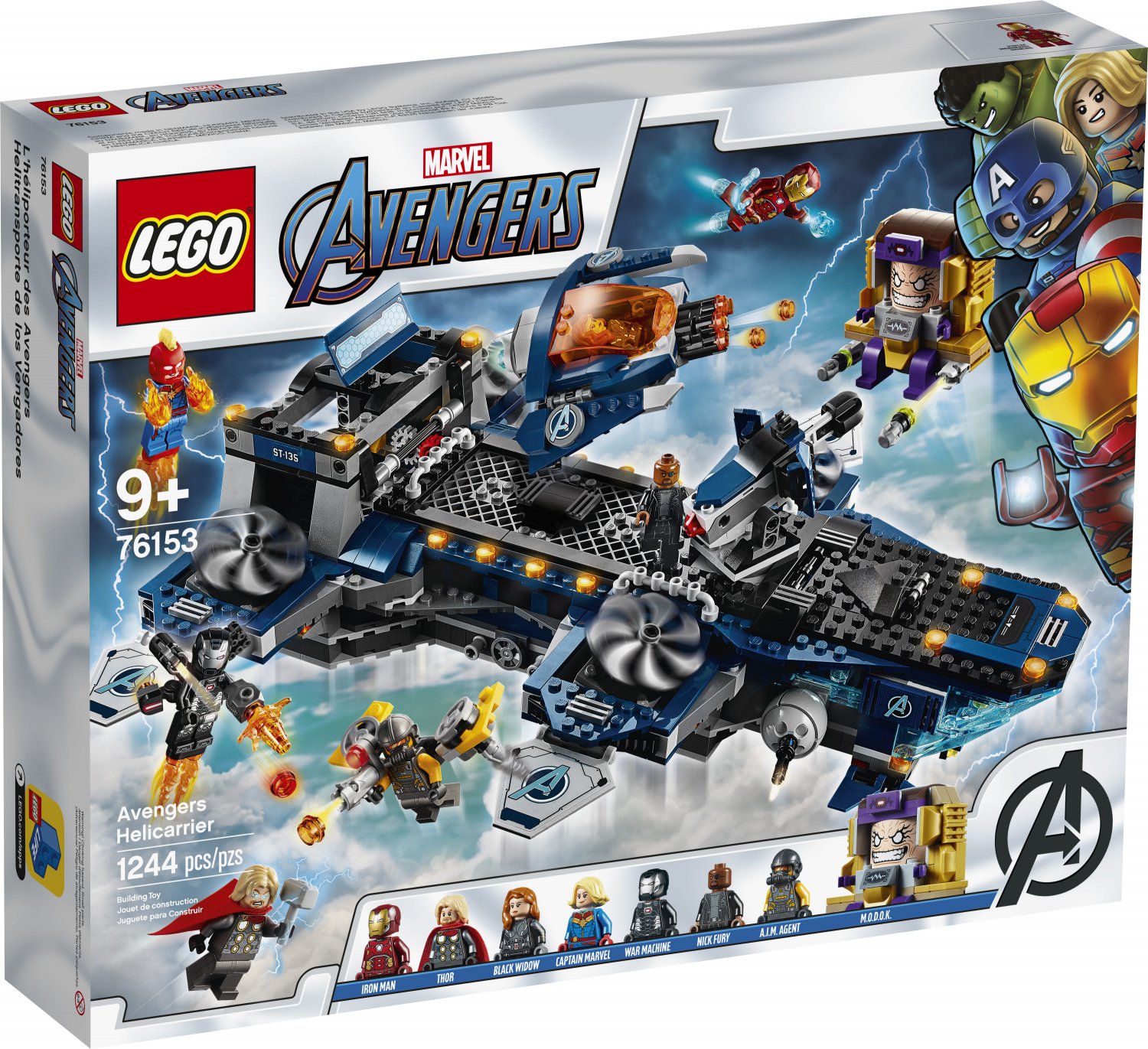 LEGO Marvel Avengers Helicarrier Building Toy with Action Minifigures 76153