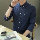 Men’s 3/4 sleeve Simple slim fashion business dress shirt