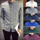 HOT Fashion Mens Casual Polo Shirt Slim Fit V-neck Long Sleeve Tops Tee T-shirt