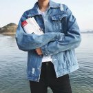 Hole denim jacket male Korean loose trend wild student casual couple jacket