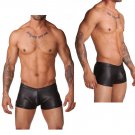 Faux Leather Mens Sexy Underwear Wet Look Boxer Briefs Shorts Trunks Underpants