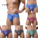 BM_Solid Color Mid Rise U Convex Briefs Stretch Underwear Breathable Men Underpants