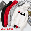 FILA Men's hooded sweater student couples Korean loose casual tops wild Hoodies